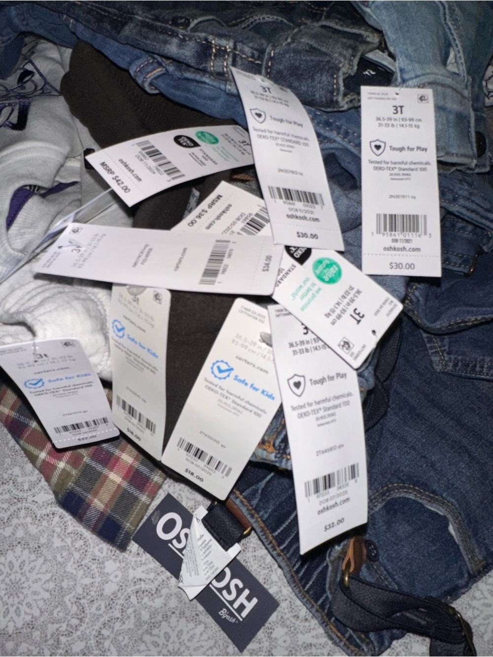 Toddlers Boys 27 Piece Clothing Bundle Of Carters & Oshkosh B’gosh $458 Retail - Picture 4 of 16